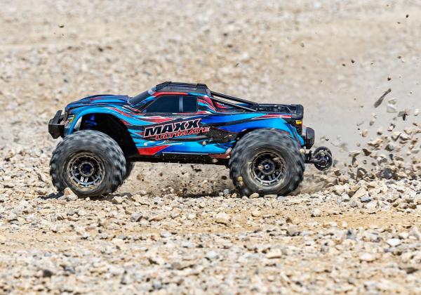 TRAXXAS MAXX ULTIMATE 4X4 BLAU 1/10 MONSTER-TRUCK RTR BRUSHLESS, OHNE AKKU UND LADEGERÄT
